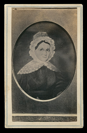 Miniature Folk Portrait, Attractive Young Woman Wearing a Bonnet, Image 1